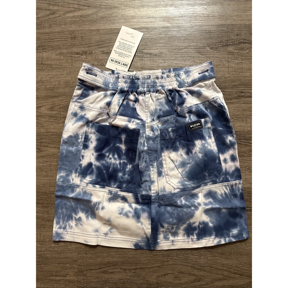 NWT Wildfang The Essential Work Skirt Medium – Blue Tie Dye NWT NEW Boho - Picture 3 of 3